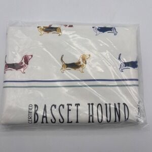 Retired Uncommongoods Basset Hound Kitchen Dish Towel
